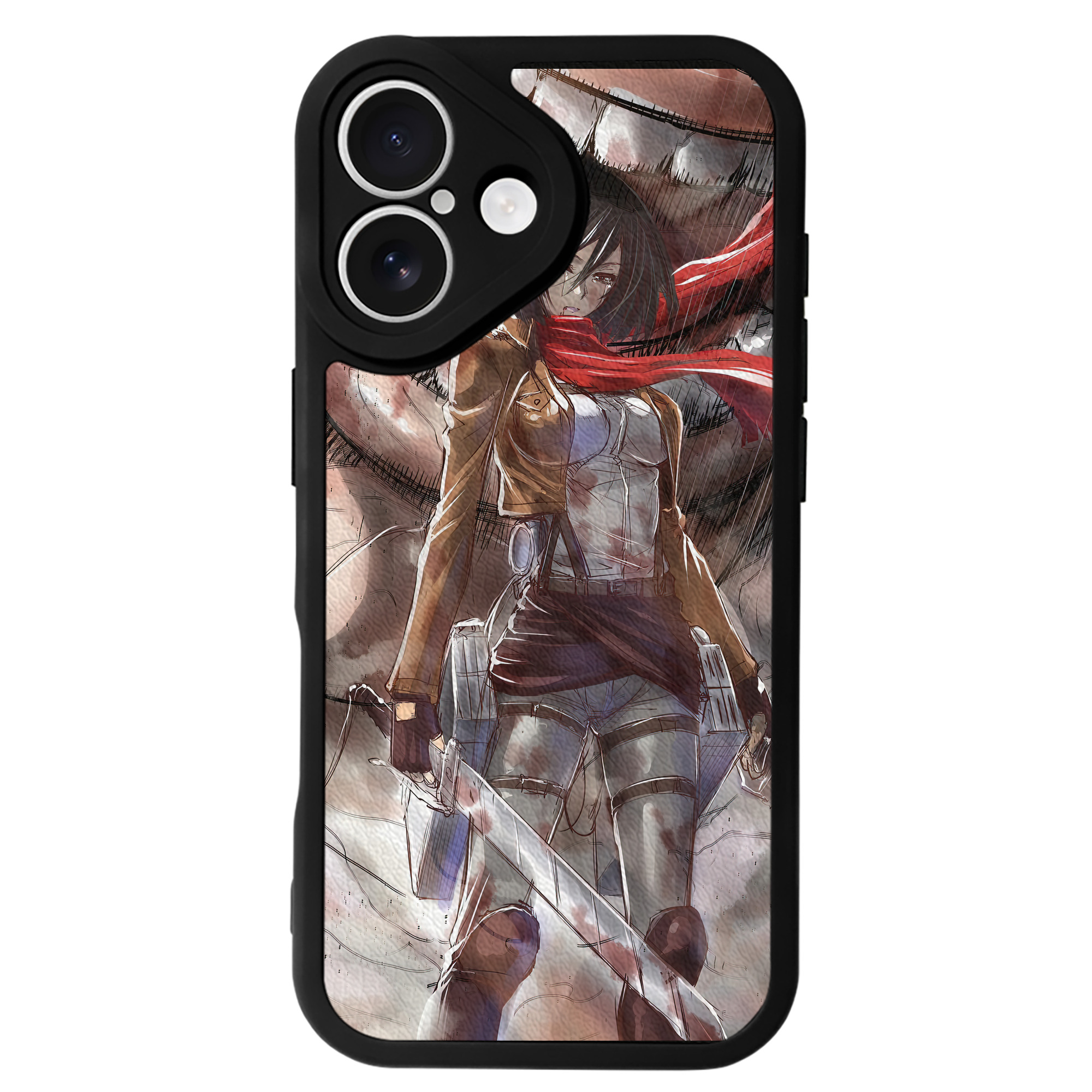 （画像用） 進撃の巨人 Attack on Titan 【iPhone 16シリーズ対応】シリコンスマホケース（レザー調） 材質：シリコン